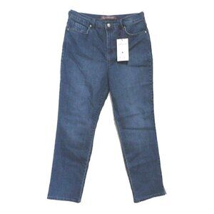 GLORIA VANDERBILT slimming blue jeans high waist straight leg size 10 inseam 28"